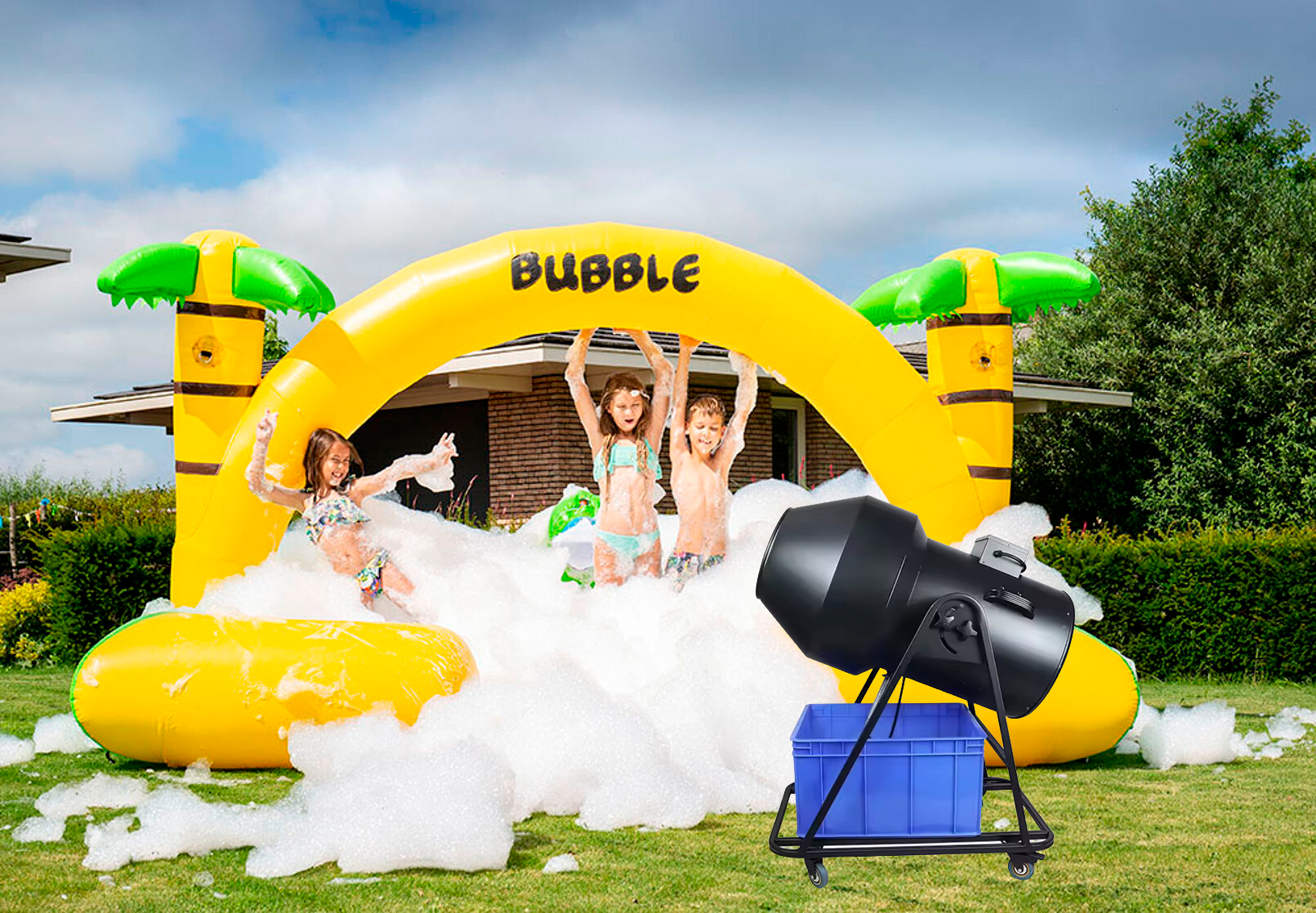 Schuimparty Pakket C met schuimbad en schuimkanon